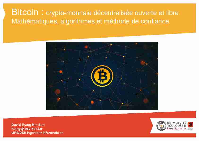 Bitcoin : crypto-monnaie décentralisée ouverte et libre