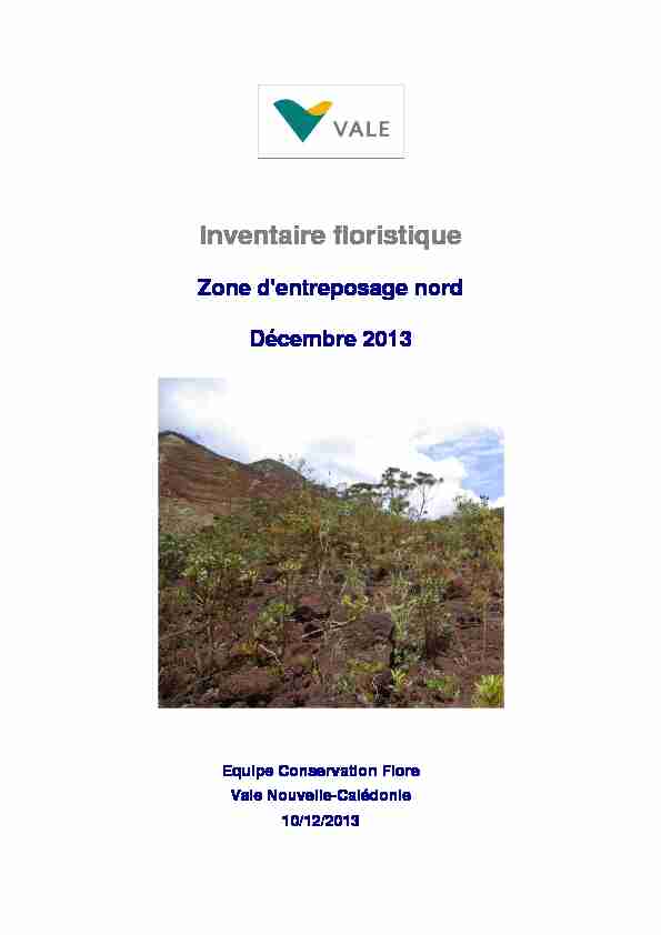 [PDF] Inventaire floristique - Province Sud