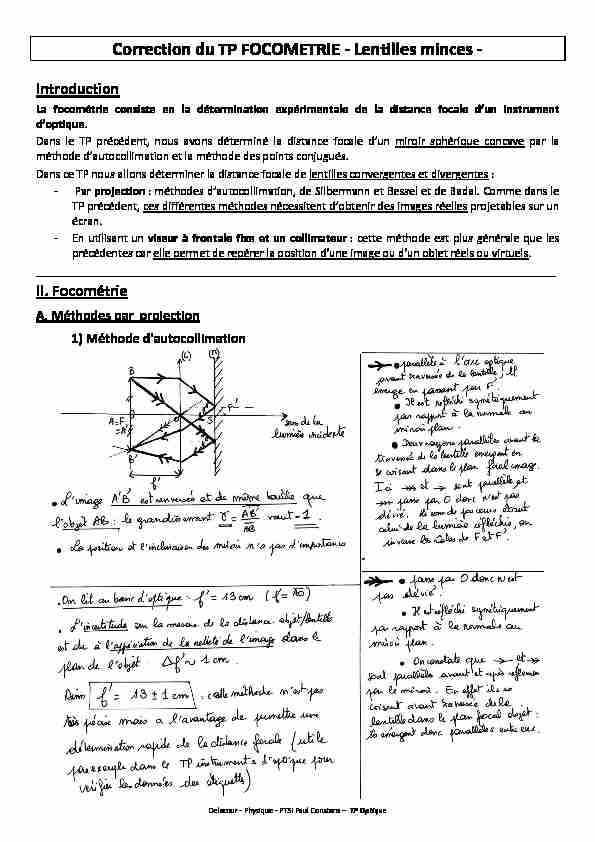 [PDF] TP Focométrie correction - Physique-Chimie PTSI