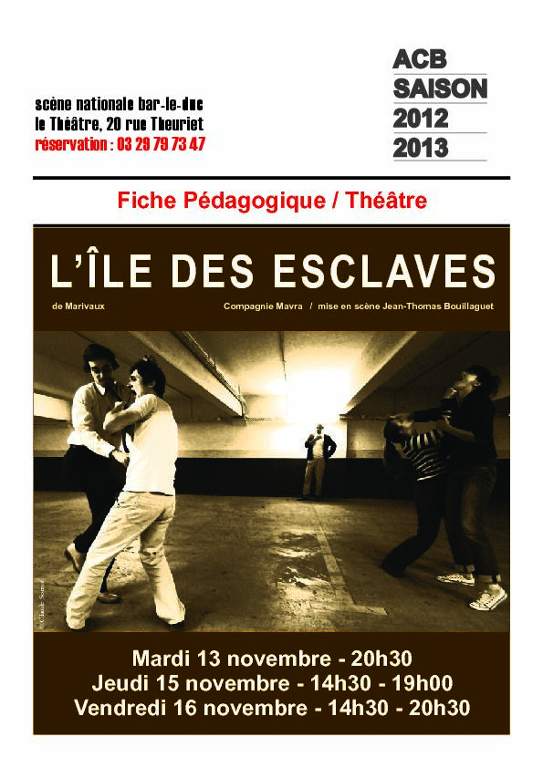 L’ÎLE DES ESCLAVES - theatre-contemporain