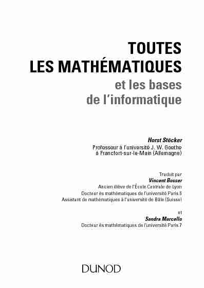 [PDF] TOUTES LES MATHÉMATIQUES - Dunod
