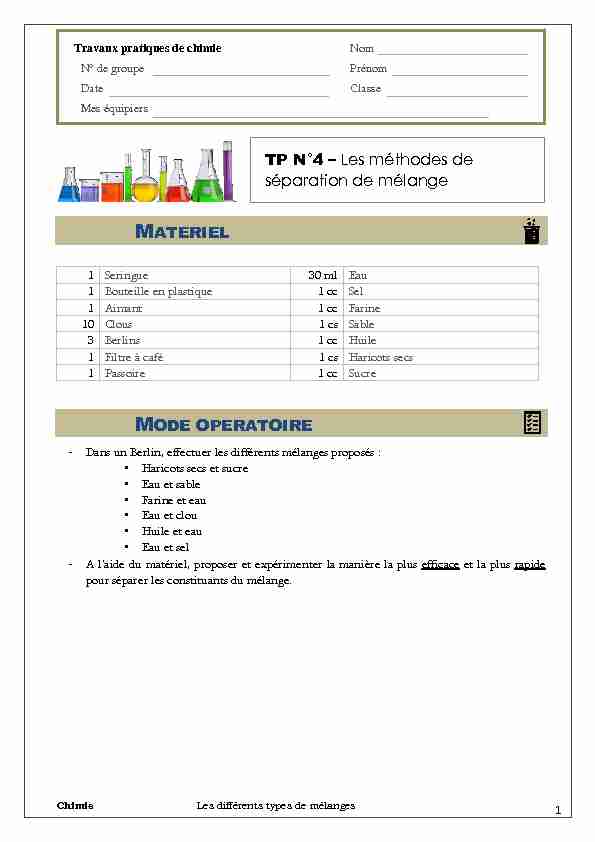 Searches related to methodes de separation chimique pdf PDF