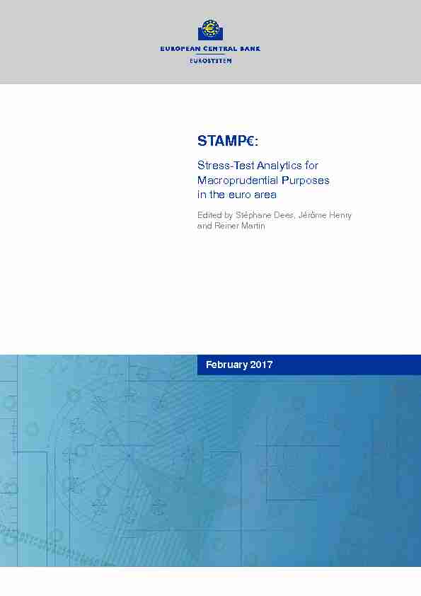 STAMP€: Stress-Test Analytics for Macroprudential Purposes in the