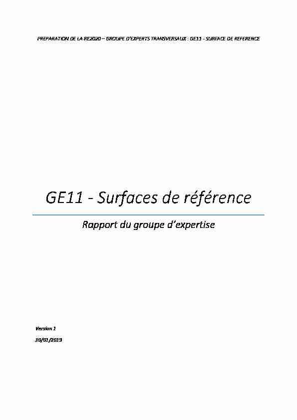 GE11 - Surfaces de référence