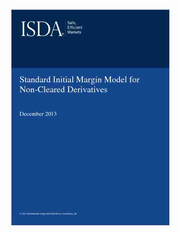 Standard Initial Margin Model for Non-Cleared Derivatives