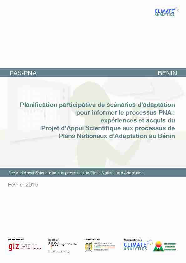 PAS-PNA BENIN Planification participative de scénarios d