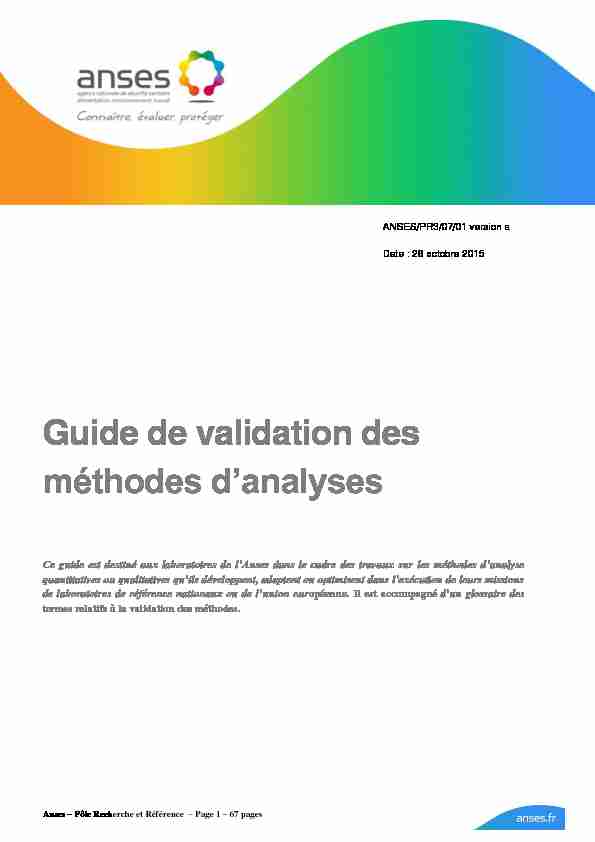 Guide de validation des méthodes danalyses
