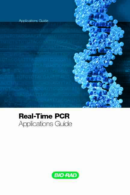 Real-Time PCR Applications Guide