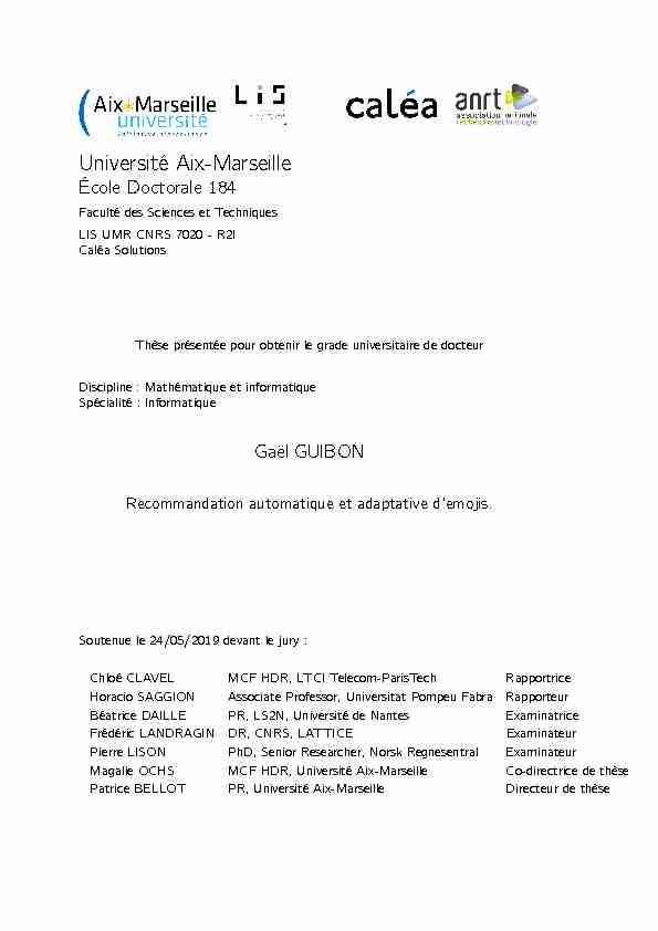 [PDF] Université Aix-Marseille - Gaël Guibon