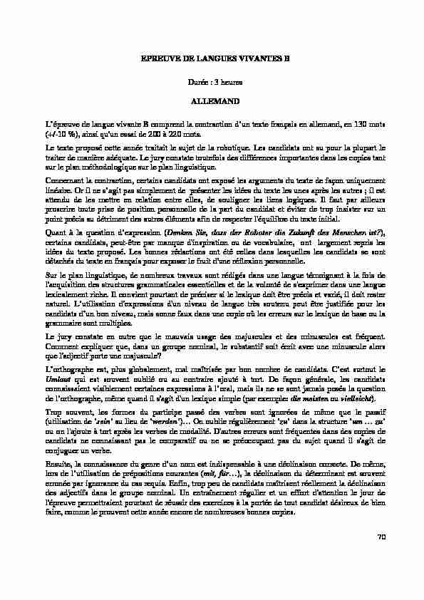 [PDF] EPREUVE DE LANGUES VIVANTES B Durée - BanquePT