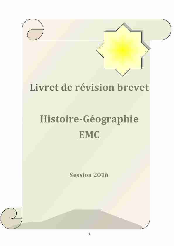 [PDF] Livret de révision brevet Histoire-Géographie EMC - Blog Ac Versailles