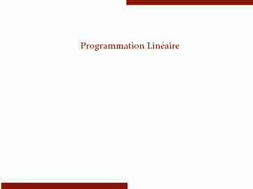 [PDF] Programmation Linéaire - Recherche Opérationnelle