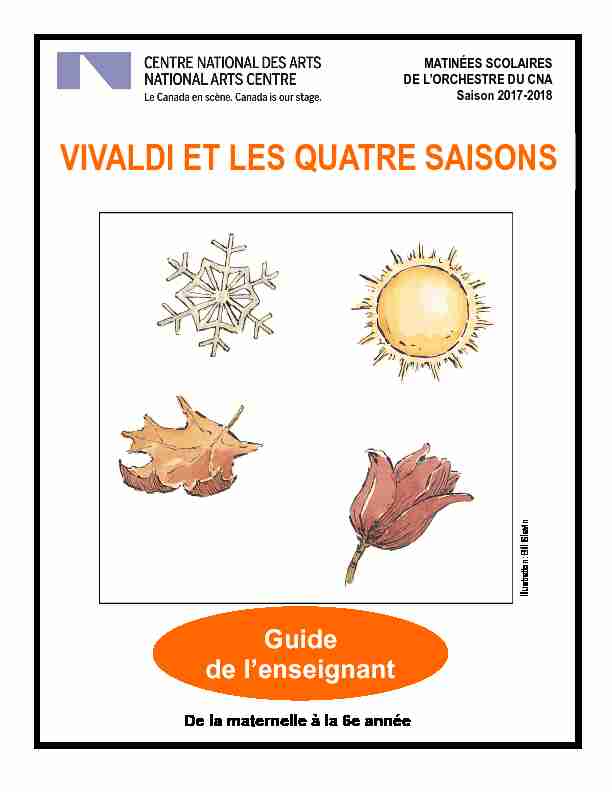 guide de lenseignant « Vivaldi et Les Quatre Saisons