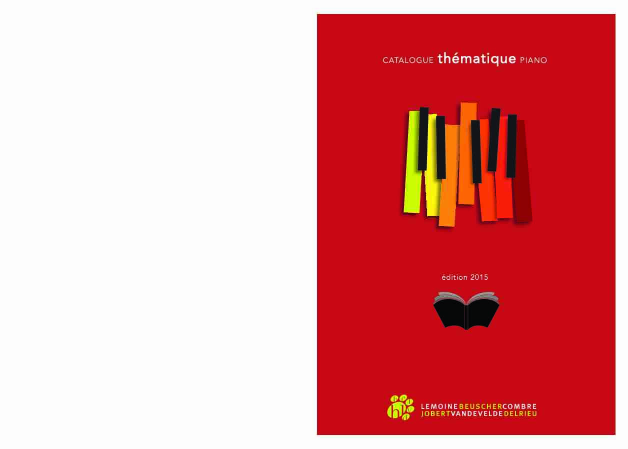 Catalogue thématique des méthodes de piano