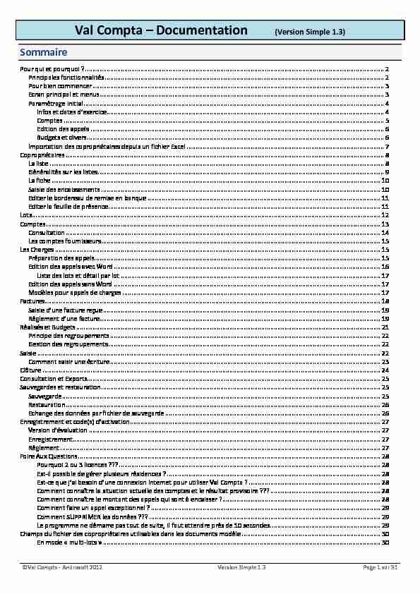 [PDF] Documentation - Val Compta