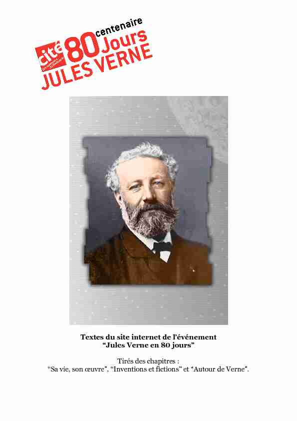 Textes du site internet de lévénement “Jules Verne en 80 jours