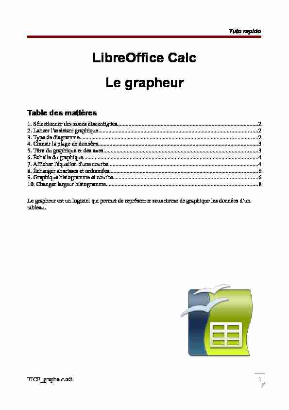 LibreOffice Calc Le grapheur