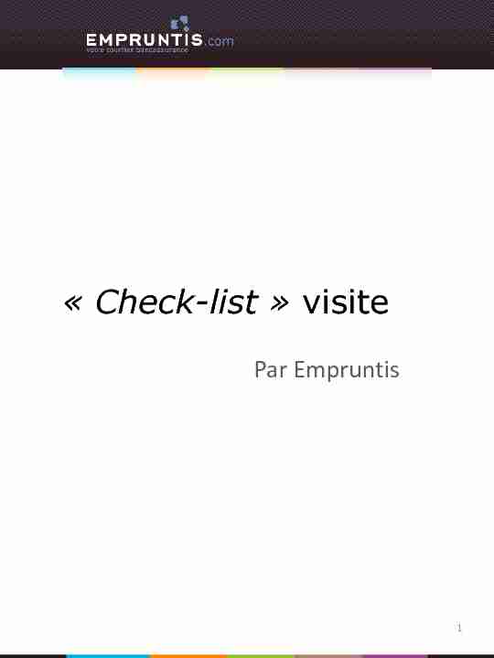 [PDF] Check-list - Empruntis