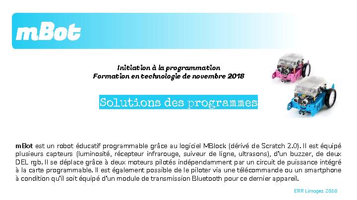 Solutions des programmes - Académie de Limoges