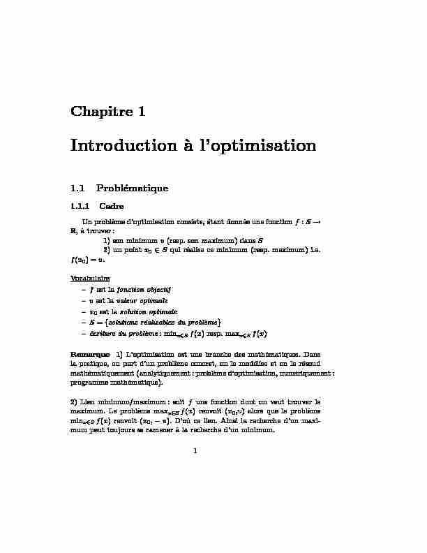 Introduction `a l’optimisation - univ-toulouse