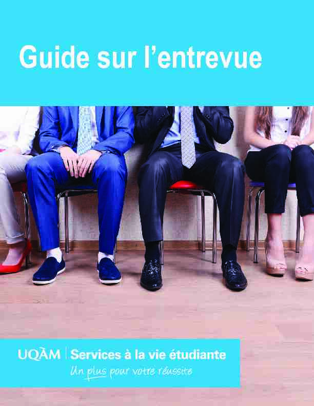 Guide sur l’entrevue - Services à la vie étudiante (SVE)