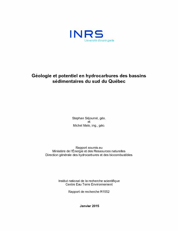 [PDF] Géologie et potentiel en hydrocarbures des bassins sédimentaires