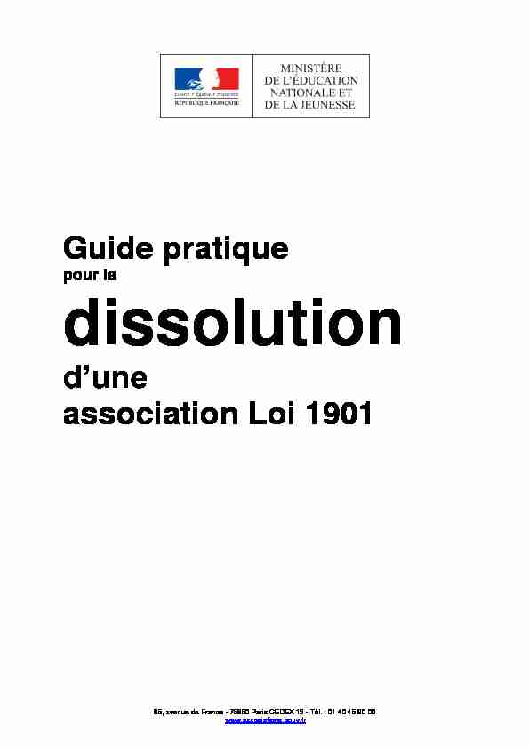 Guide pratique de la dissolution d une association loi 1901