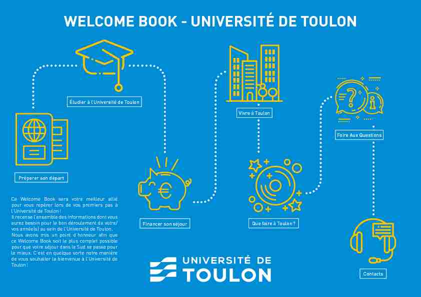 WELCOME BOOK - UNIVERSITÉ DE TOULON