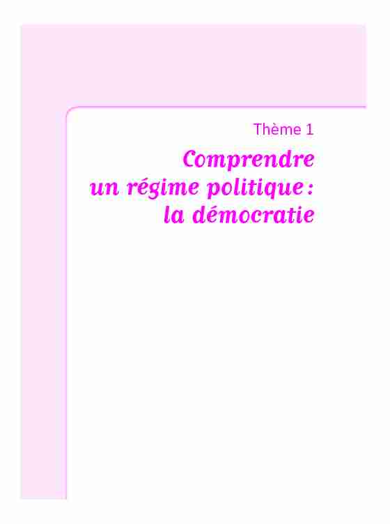 [PDF] Comprendre un régime politique : la démocratie - Editions Ellipses