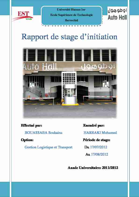 Searches related to rapport de stage location de voiture pdf PDF
