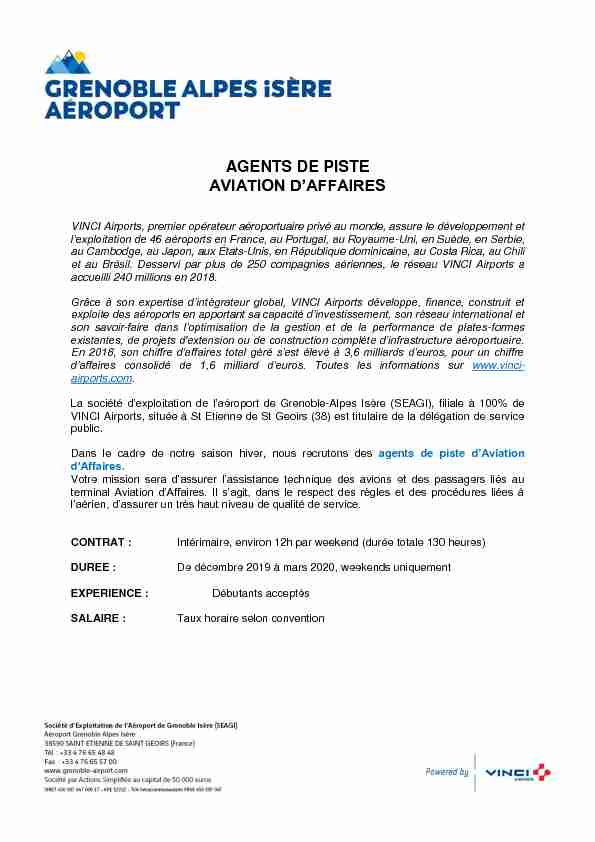 [PDF] AGENTS DE PISTE AVIATION DAFFAIRES