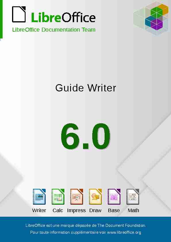 Guide de LibreOffice Writer