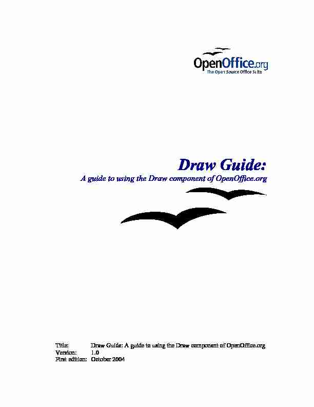 A guide to using the Draw component of OpenOffice.org