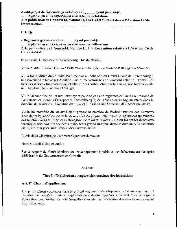 Texte du projet de règlement grand-ducal 50.684