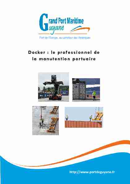 [PDF] Docker : le professionnel de la manutention portuaire