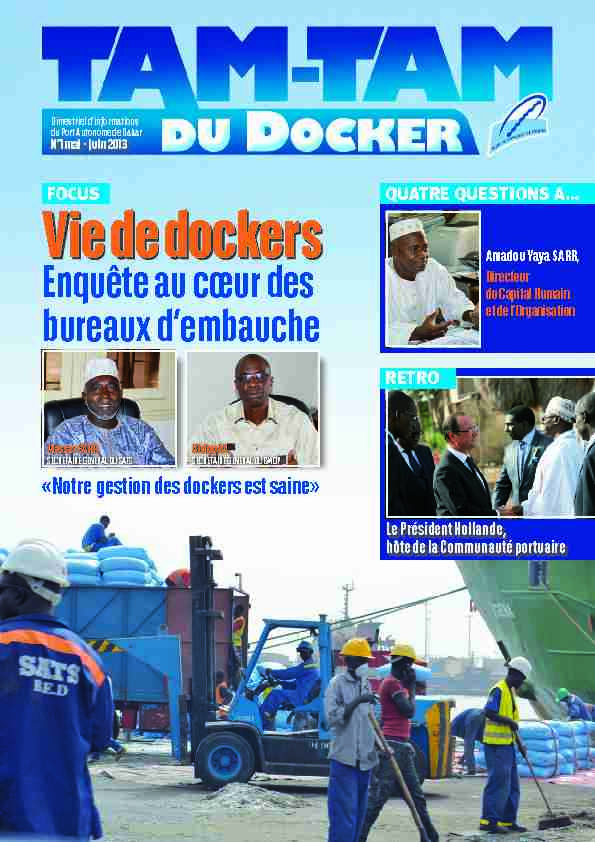 [PDF] Vie de dockers - Port Autonome de Dakar