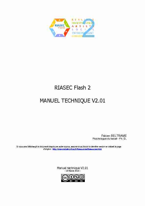 RIASEC Flash 2 MANUEL TECHNIQUE V2.0