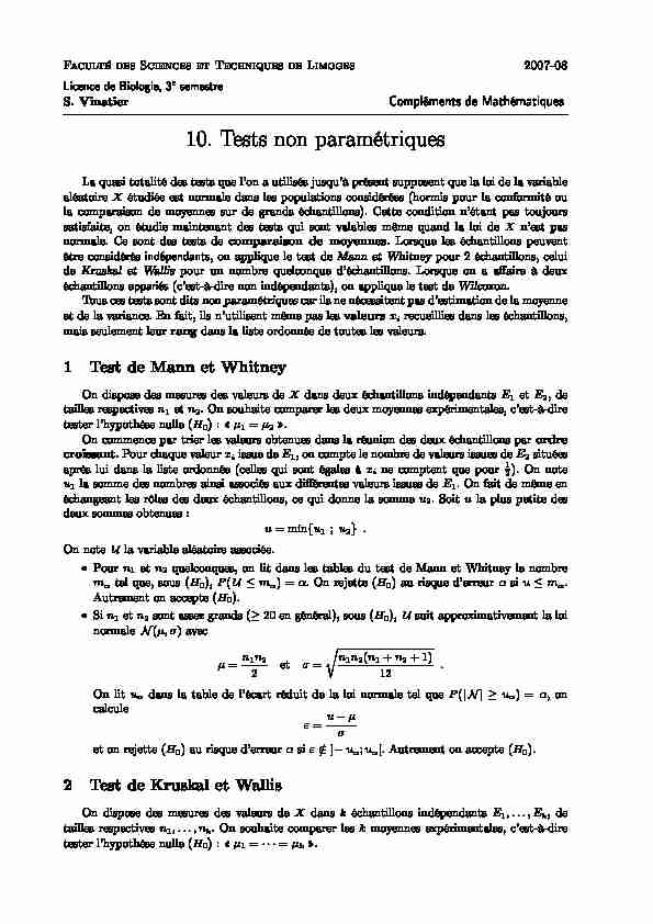 [PDF] 10 Tests non paramétriques