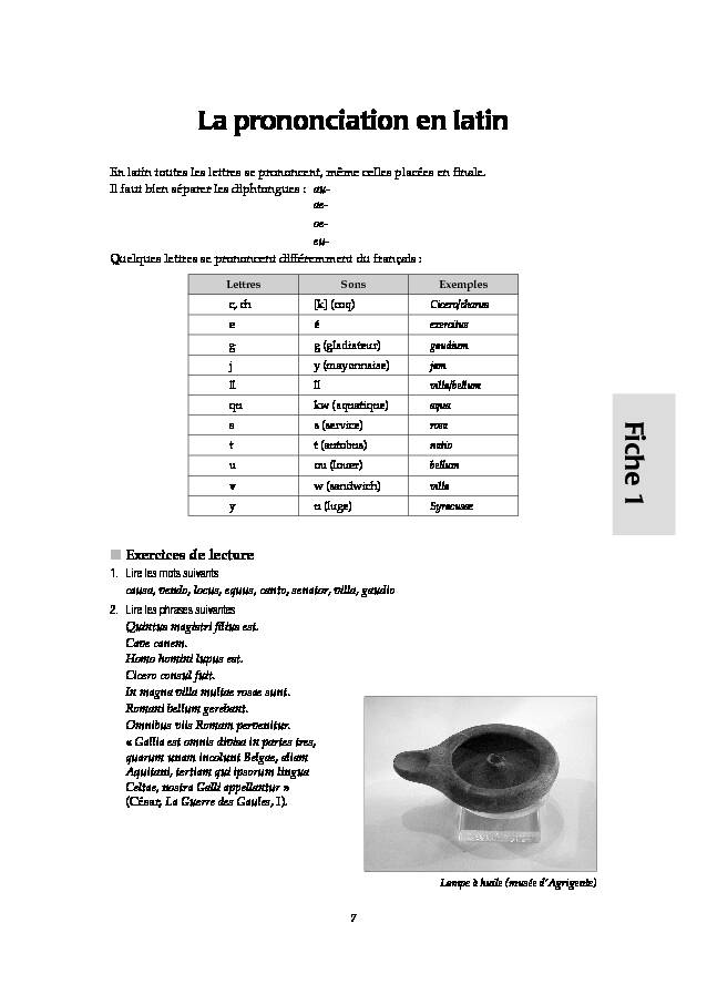 [PDF] La prononciation en latin