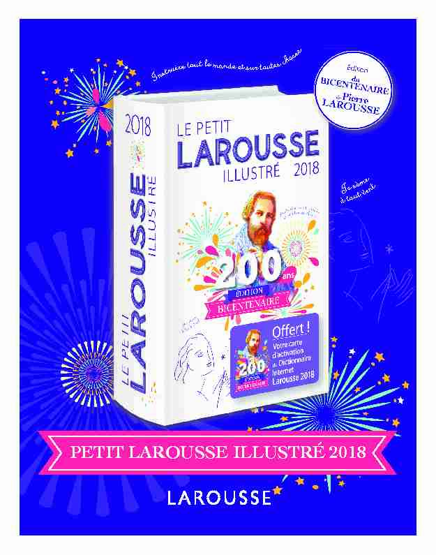 Petit Larousse iLLustré 2018