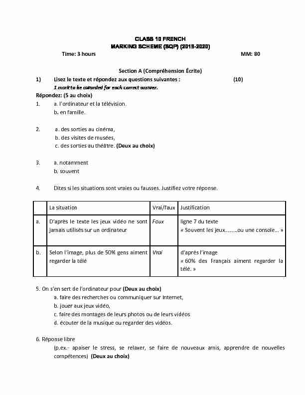 SAMPLE QUESTION PAPER CLASS 10 (FOR MARCH 2018