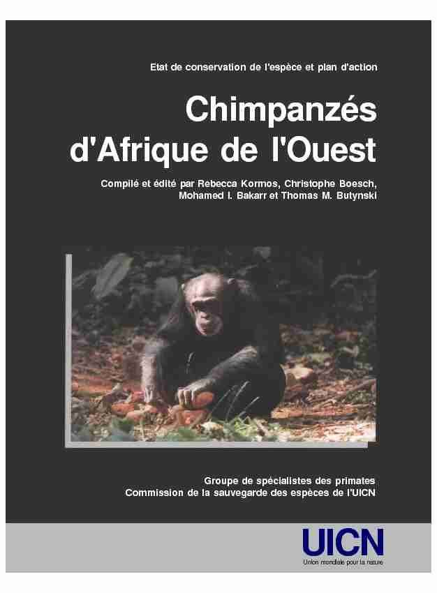 Chimpanzés dAfrique de lOuest