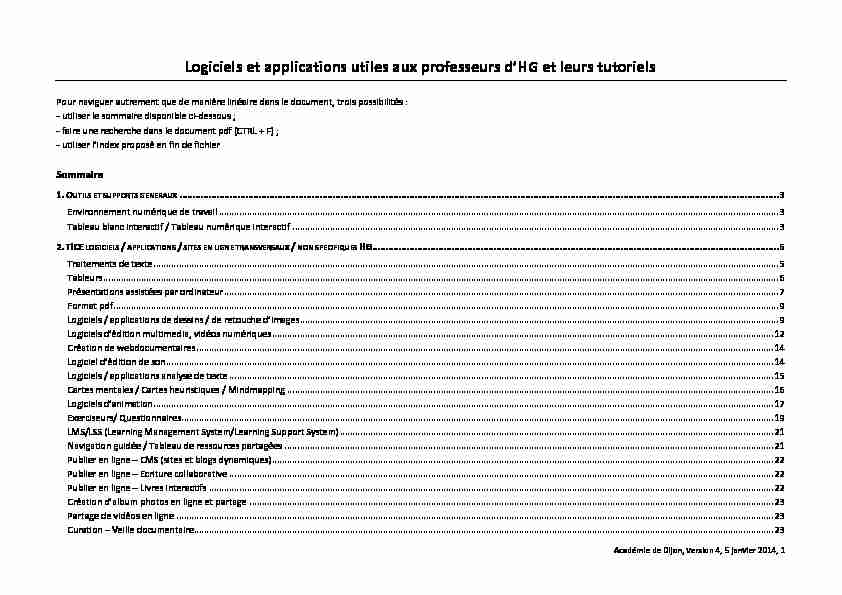 [PDF] Logiciels et applications utiles aux professeurs dHG et leurs tutoriels