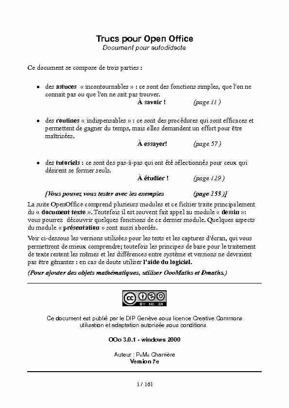 [PDF] Trucs pour Open Office