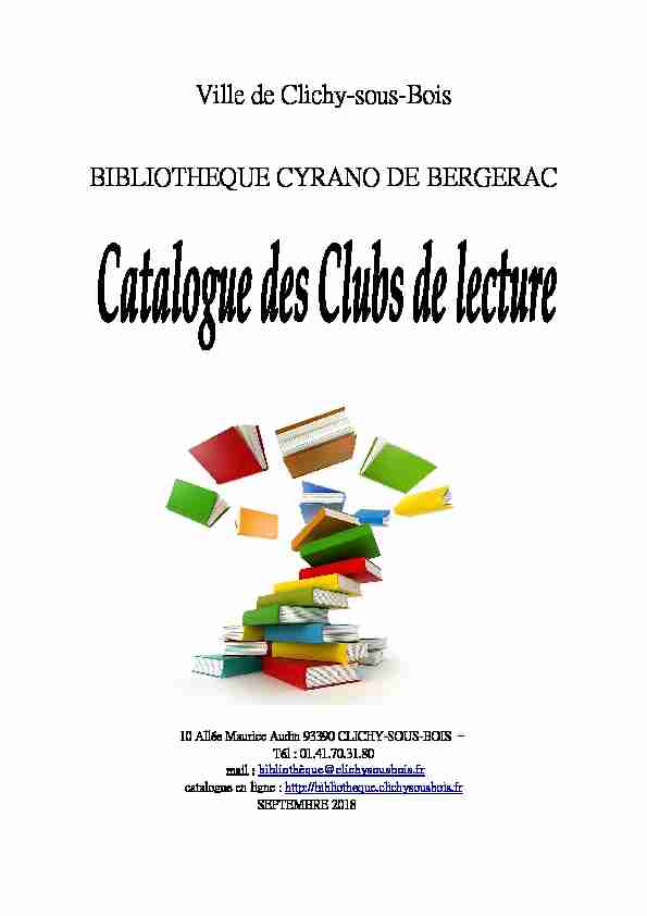 catalogue Club de lecture