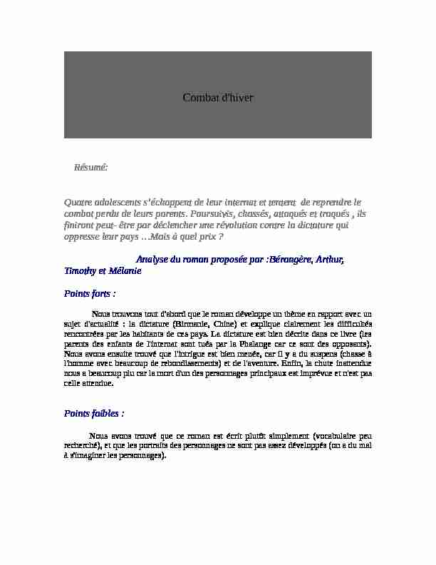 [PDF] Combat dhiver