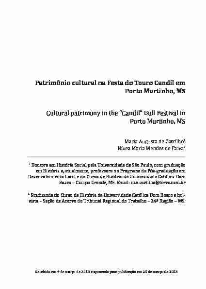 Patrimônio cultural na Festa do Touro Candil em Porto Murtinho MS