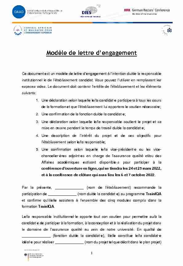 [PDF] Modèle de lettre dengagement - Afrique-QA