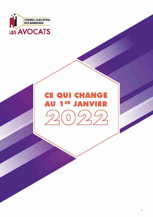 Guide - Ce qui change au 1er janvier 2022