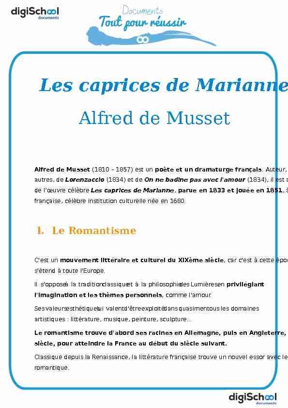 Les caprices de Marianne Alfred de Musset